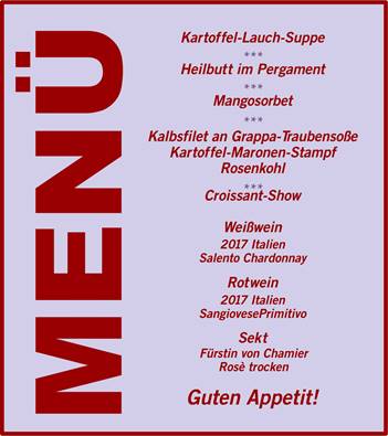 Speise-, Menü- und Getränkekarten